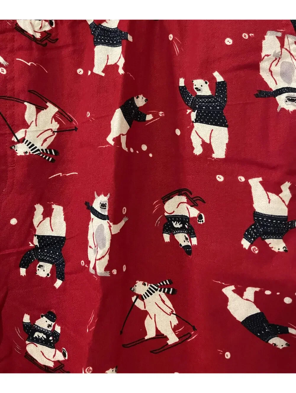 Old Navy Mens 4xl Tall Red Polar Bear PullOn Cotton Lounge Pajama Pant NWT A3226
